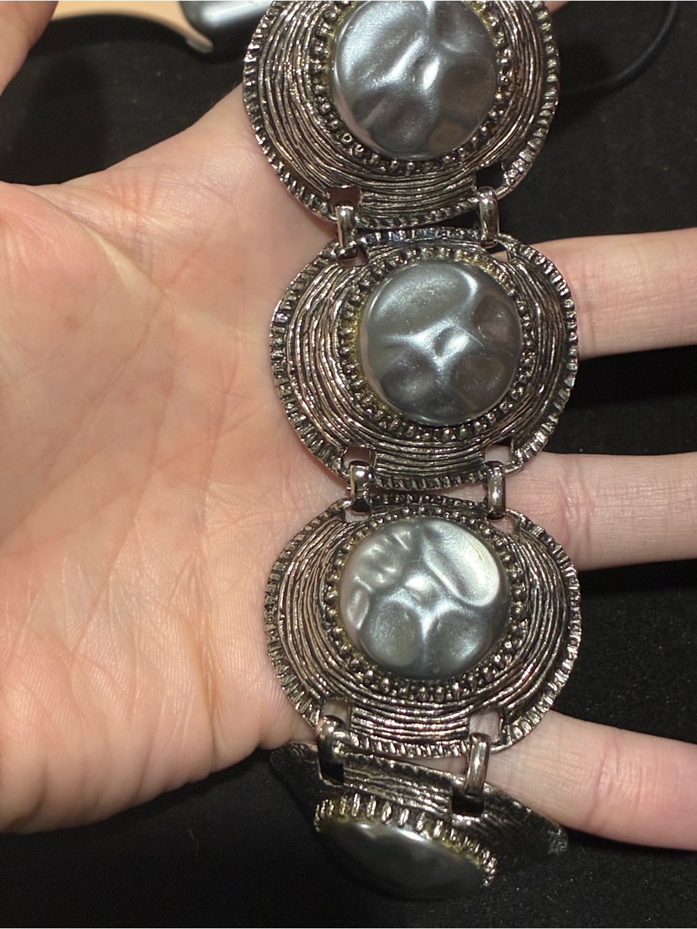 Vintage Mid Century Thermoset Panel Bracelet - Picture 4 of 6